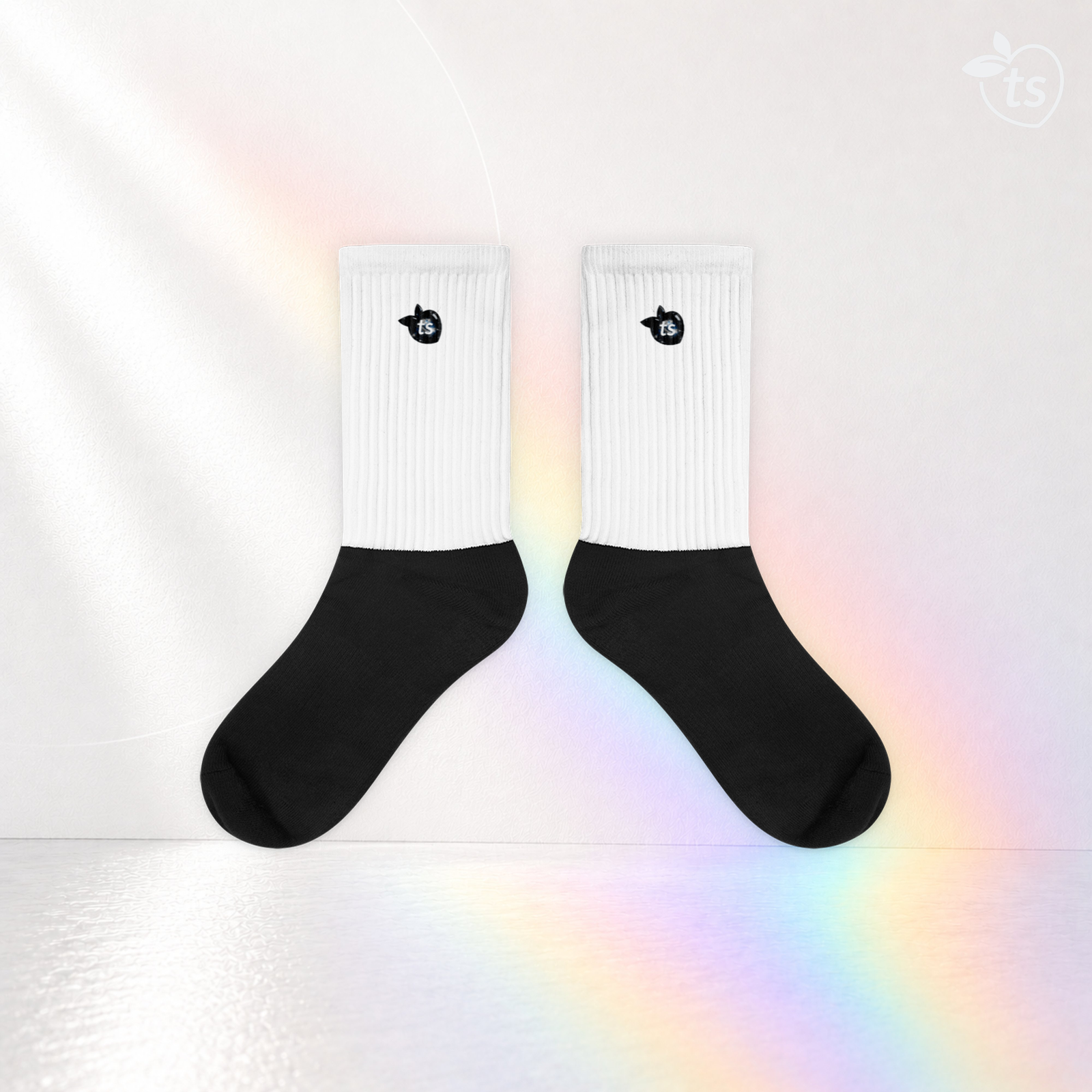 Socks Black Peach