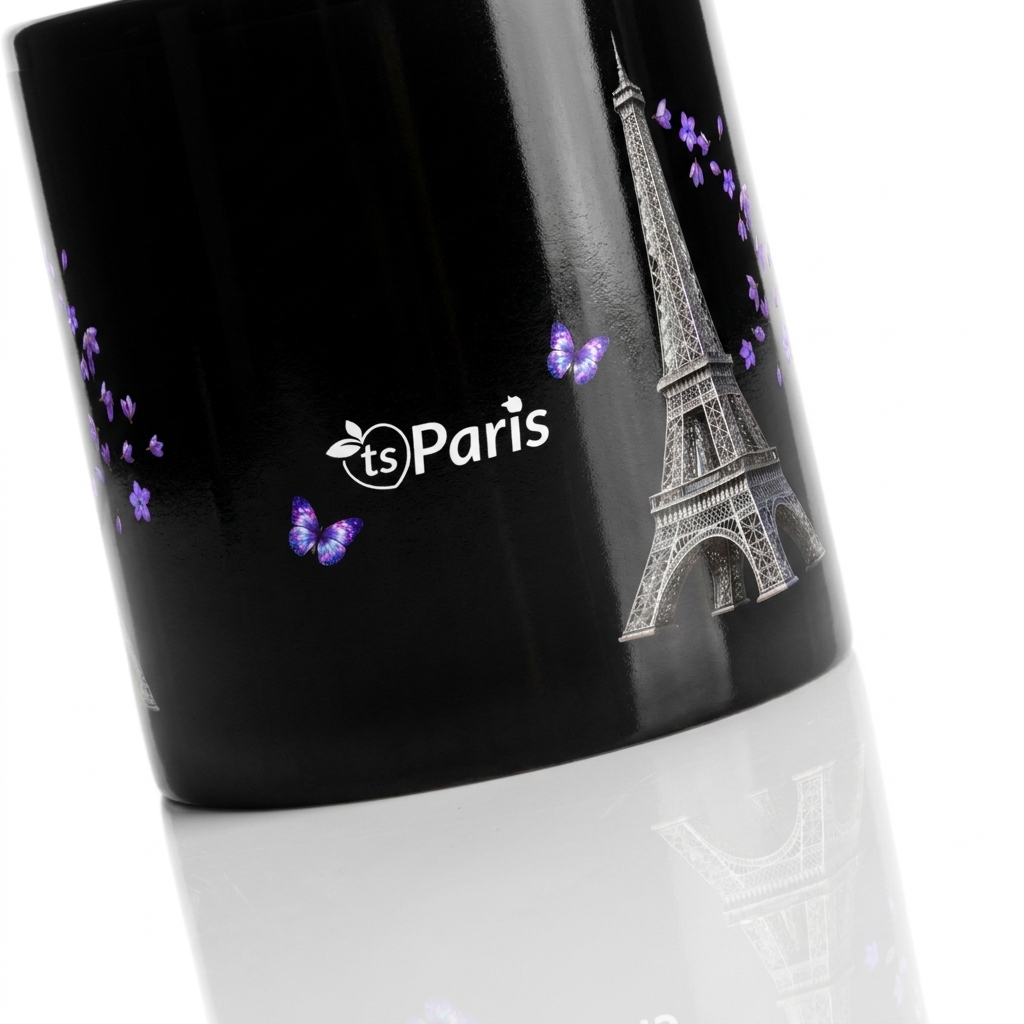 tsgabrielle® • Paris - La Tour Eiffel • Glanset krus • Svart • Keramikk • 2 str. - Black - View 7
