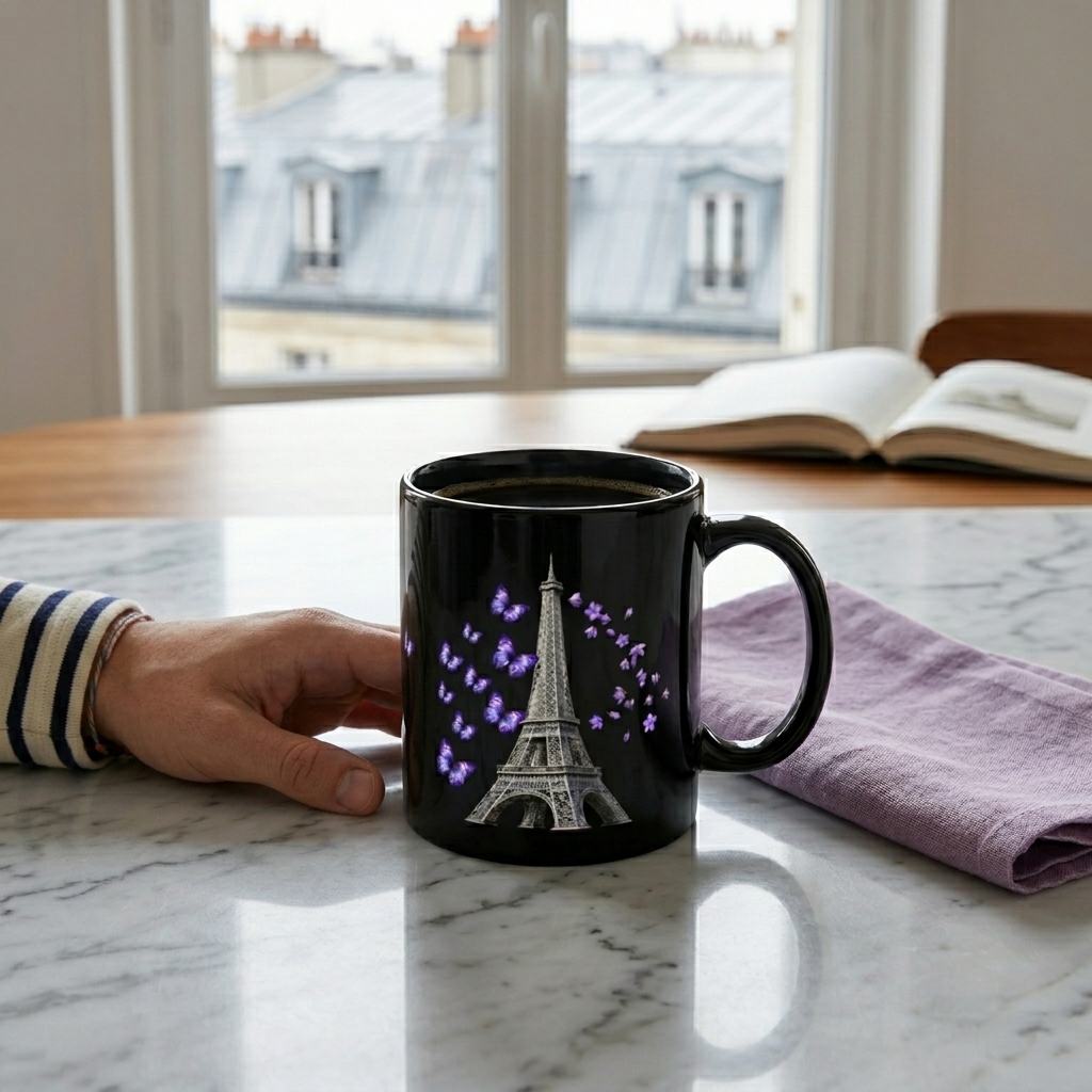 tsgabrielle® • Paris - La Tour Eiffel • Glanset krus • Svart • Keramikk • 2 str. - Black - View 22