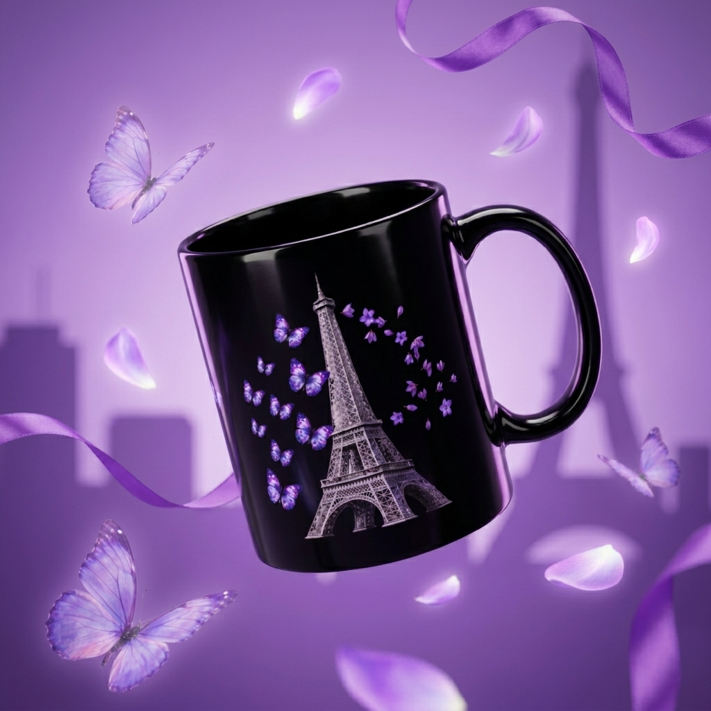 tsgabrielle® • Paris - La Tour Eiffel • Glossy Mug • Black • Ceramic • 2 Sizes