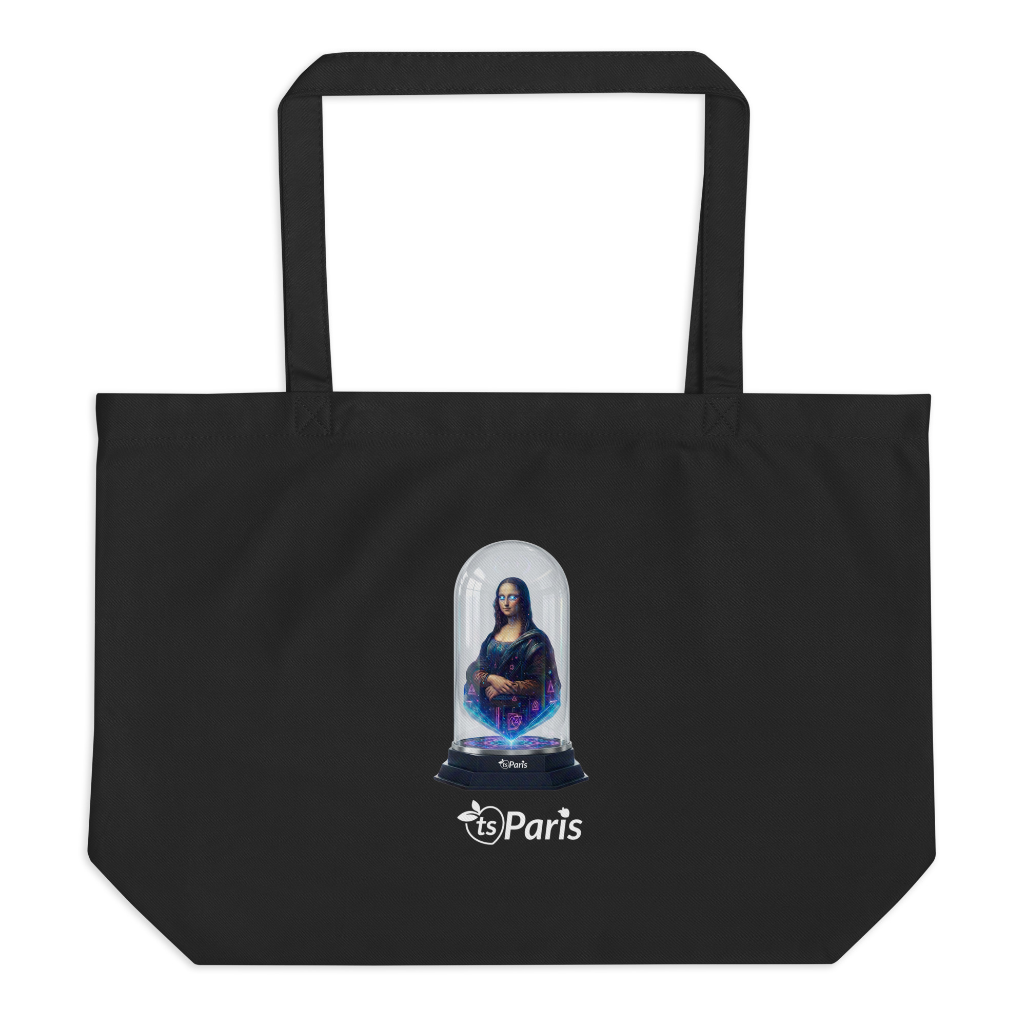 tsgabrielle® • Paris - Da Vinci • Stor tøyveske • Sort • Økologisk bomull
