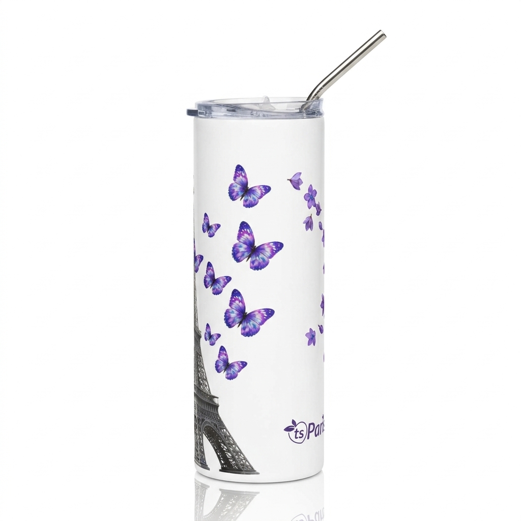 tsgabrielle® • Paris - La Tour Eiffel • Tumler • Rustfritt stål • Hvit • 20 oz - White - View 7