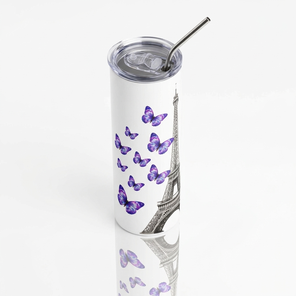 tsgabrielle® • Paris - La Tour Eiffel • Tumler • Rustfritt stål • Hvit • 20 oz - White - View 8