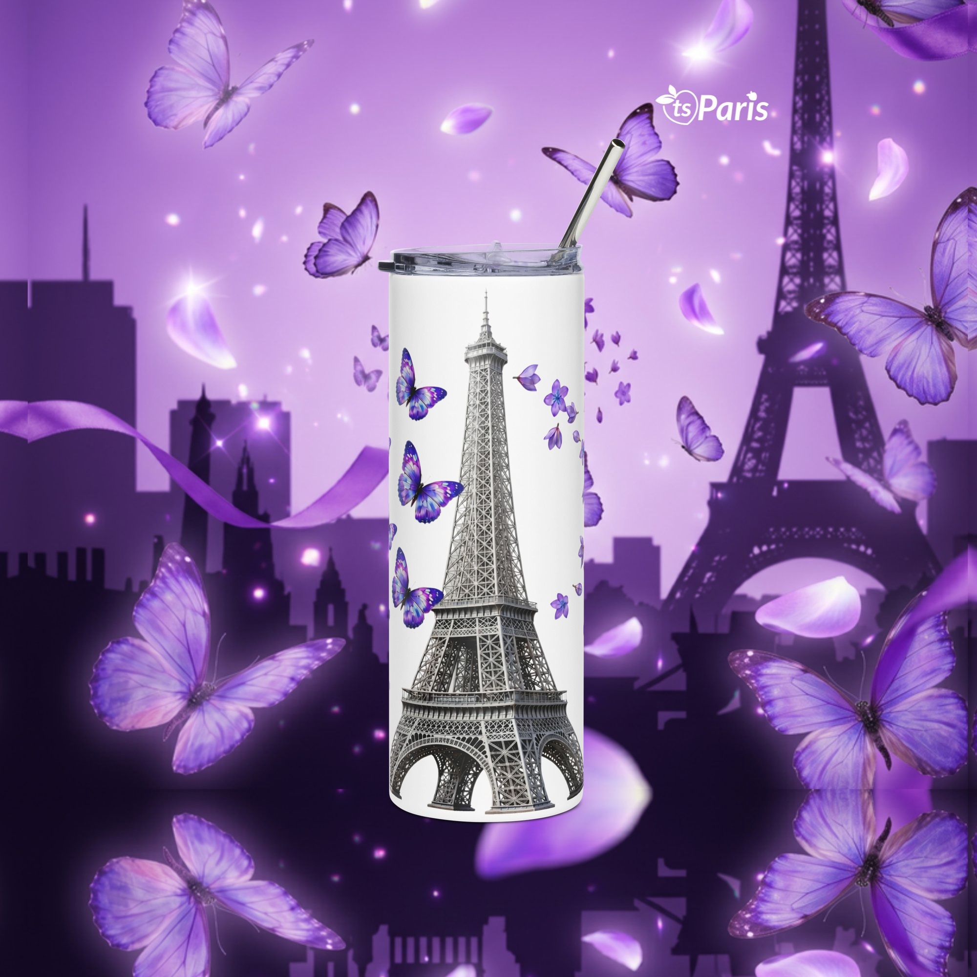 tsgabrielle® • Paris - La Tour Eiffel • Tumler • Rustfritt stål • Hvit • 20 oz - White - View 11