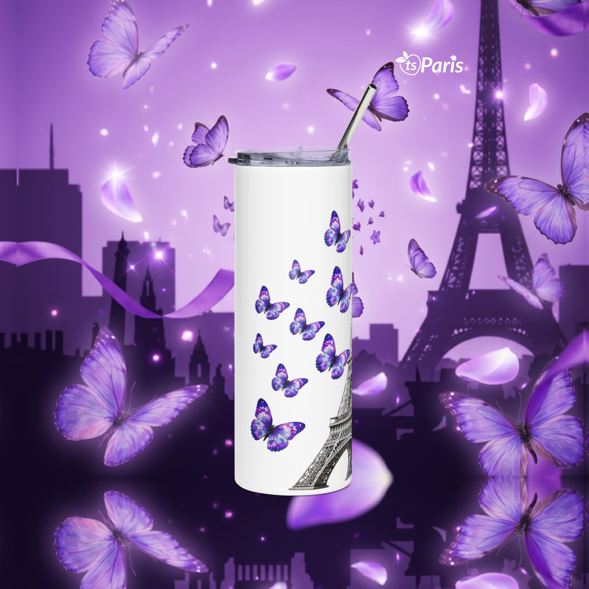 tsgabrielle® • Paris - La Tour Eiffel • Tumler • Rustfritt stål • Hvit • 20 oz - White - View 12