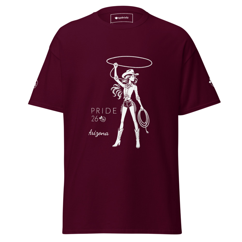 tsgabrielle® •For ham• Pride 26 - Arizona • Klassisk T-skjorte • 14 farger - Maroon - View 14