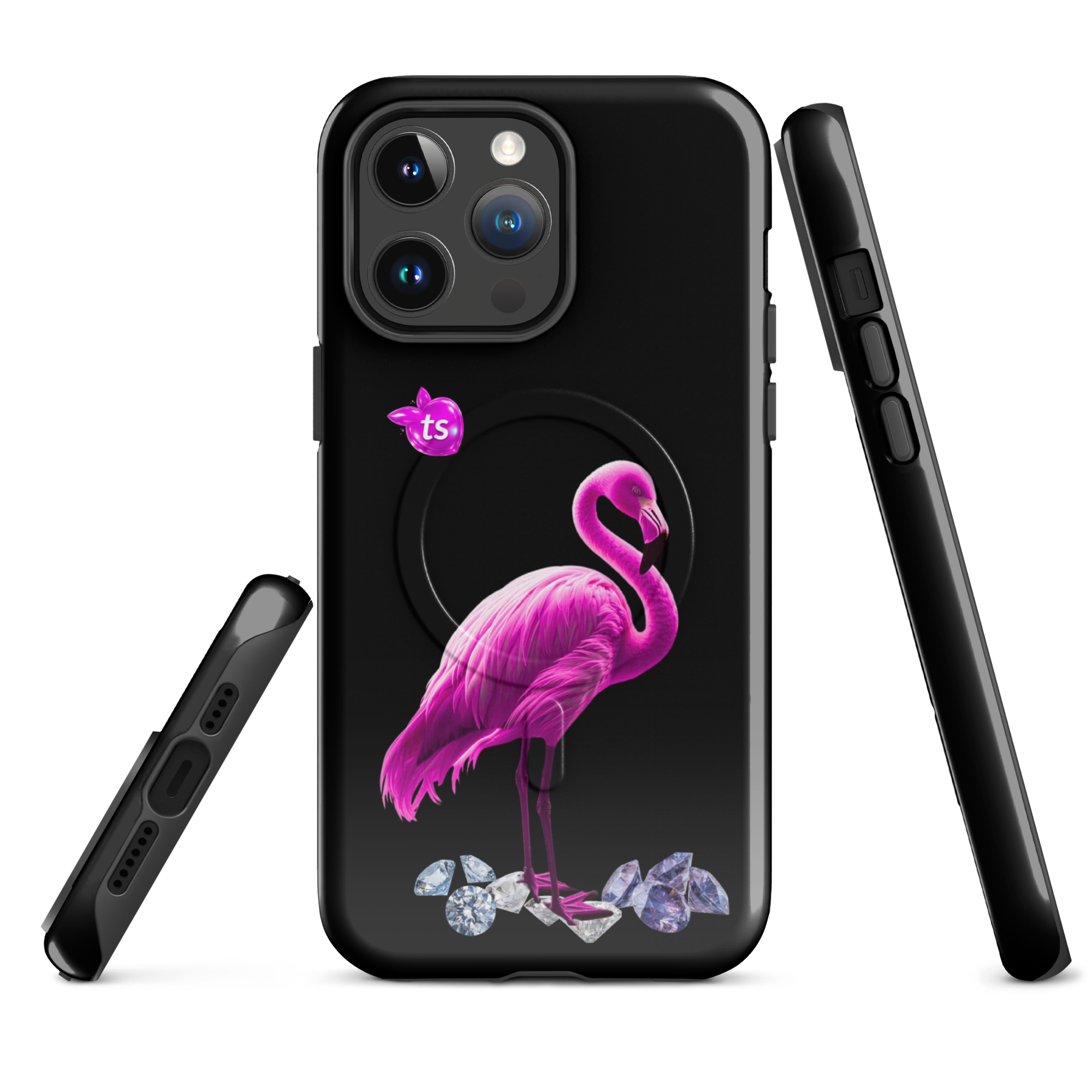 tsgabrielle® • Flamant Rose • Tough Case Compatible with iPhone® • MagSafe® • Latest Models