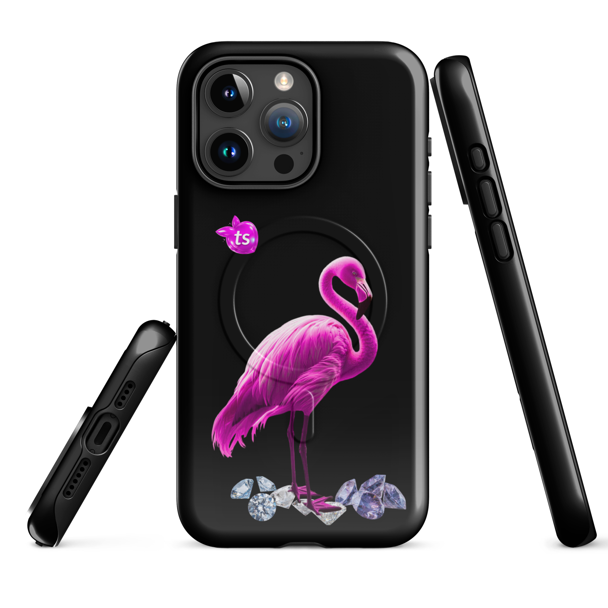 tsgabrielle® • Flamant Rose • Tough Case Compatible with iPhone® • MagSafe® • Latest Models