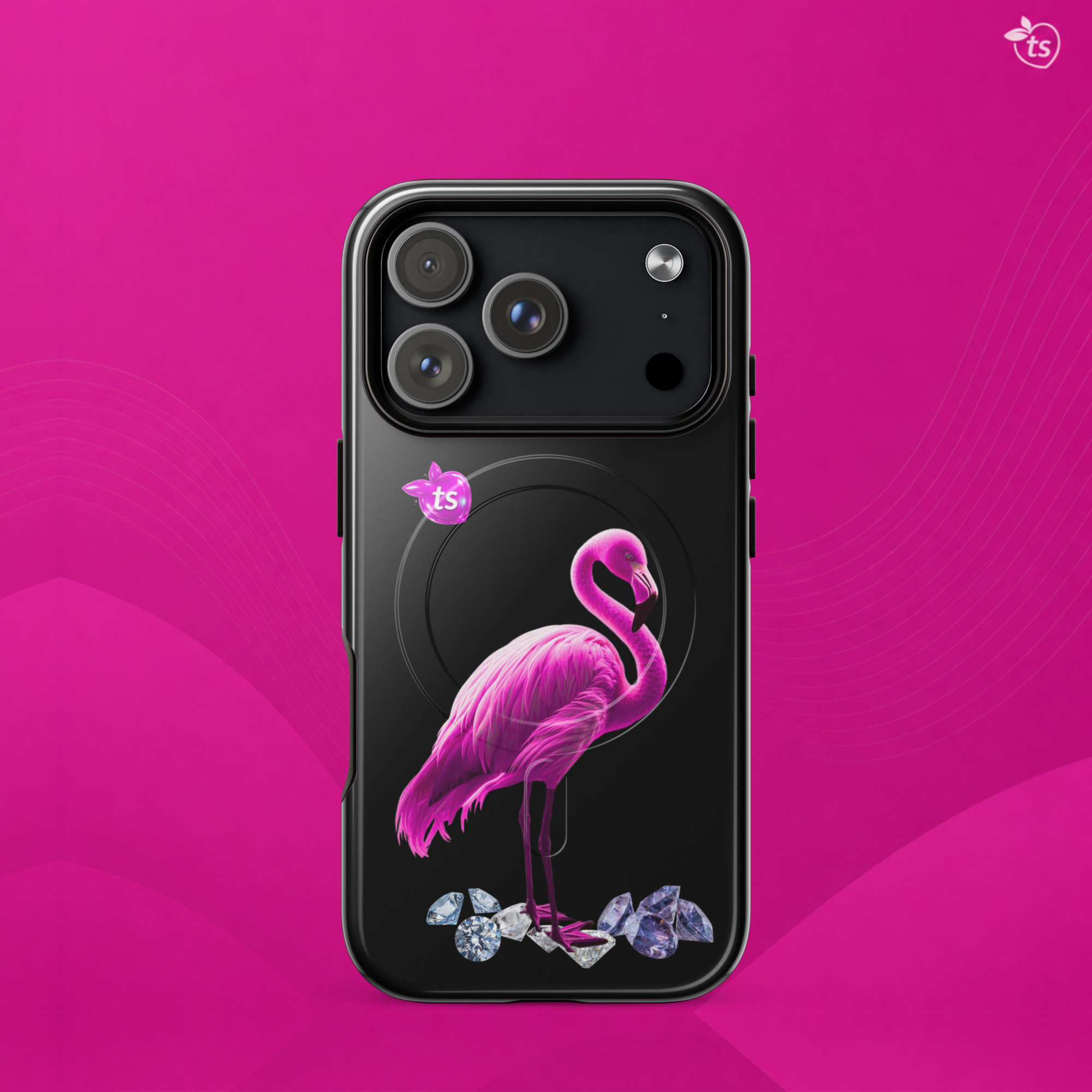 tsgabrielle® • Flamant Rose • Tough Case Compatible with iPhone® • MagSafe® • Latest Models