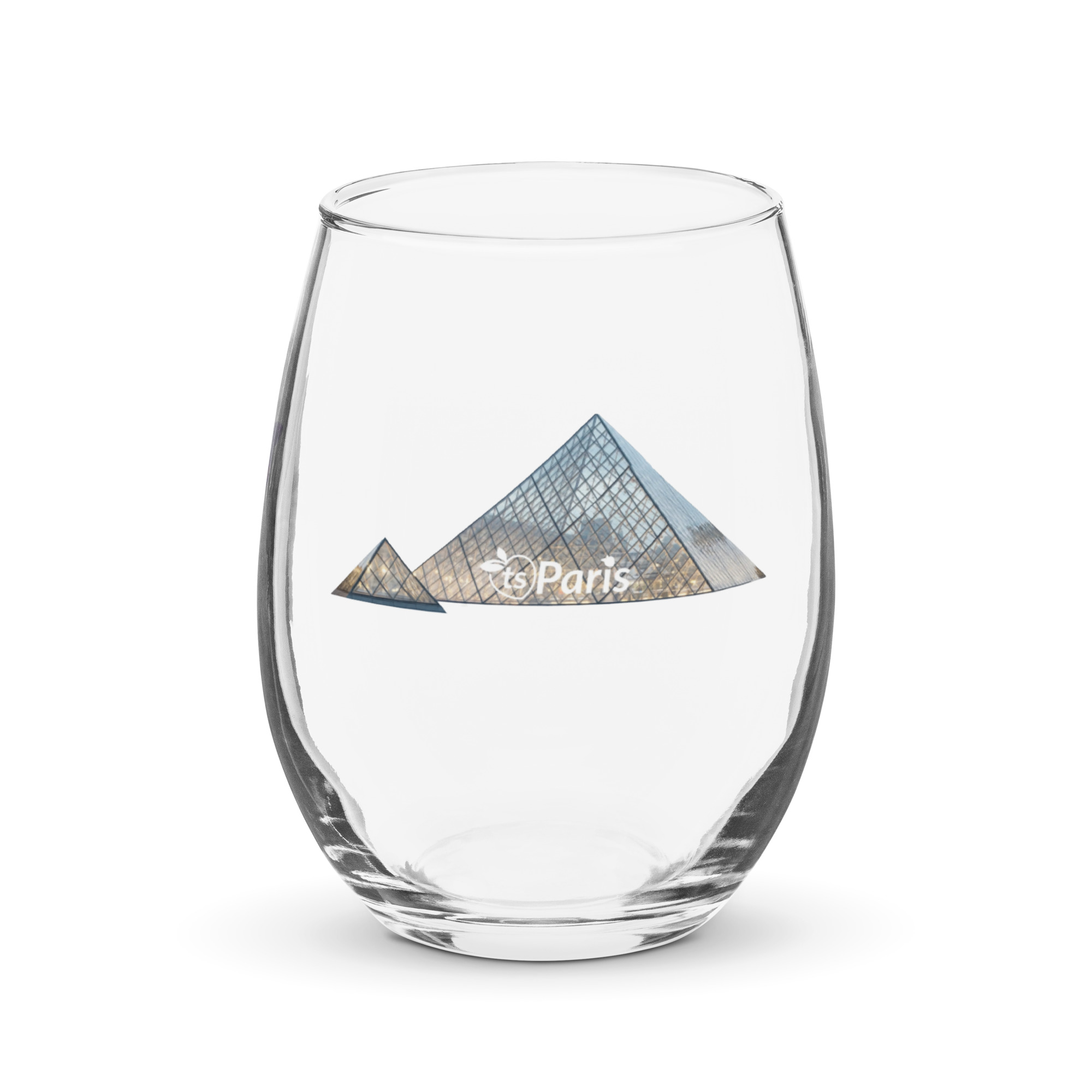 tsgabrielle® • Paris – Louvre-pyramiden • Stemløst vinglass • 15 oz