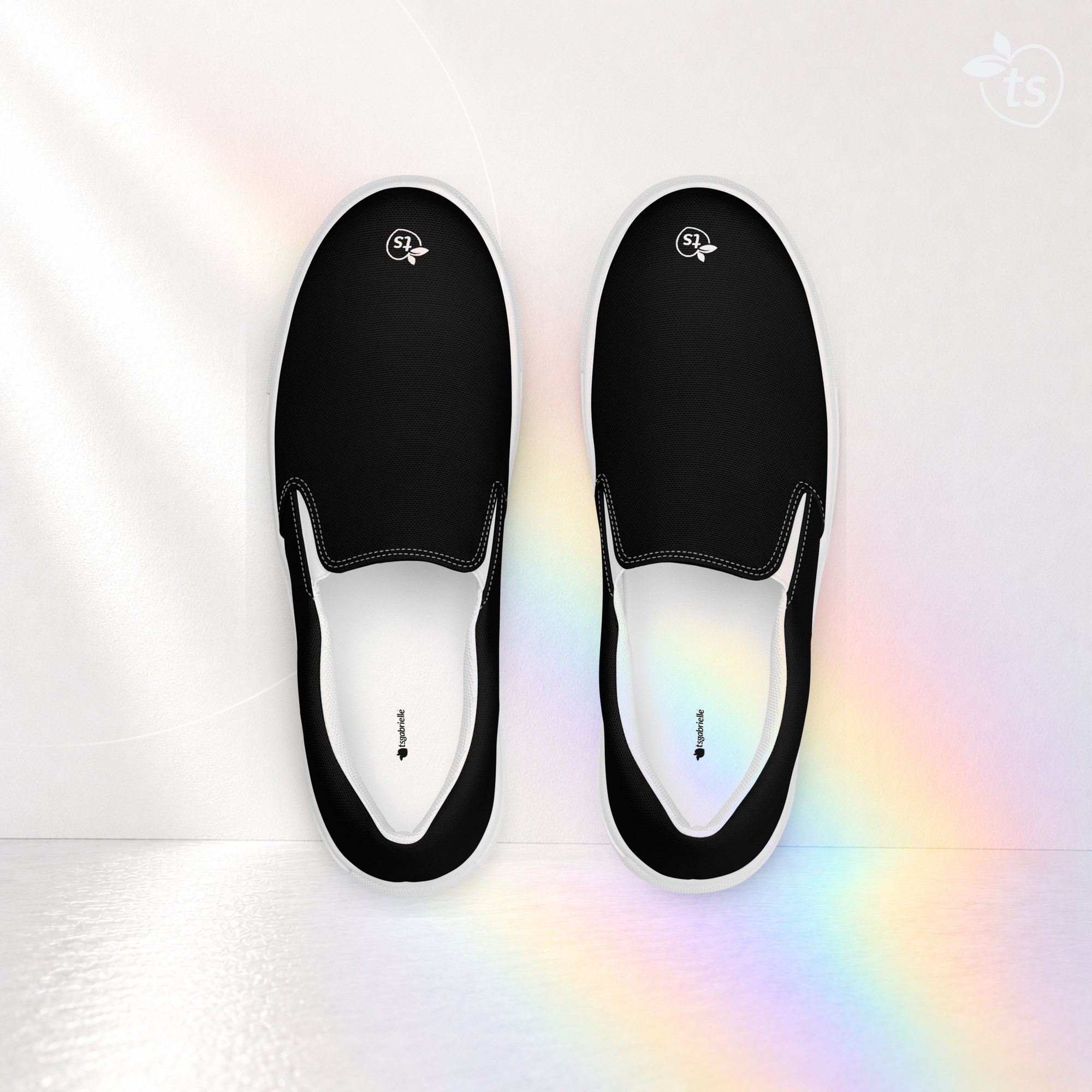 tsgabrielle® •For ham• Slip-On Canvas Sko • Svart