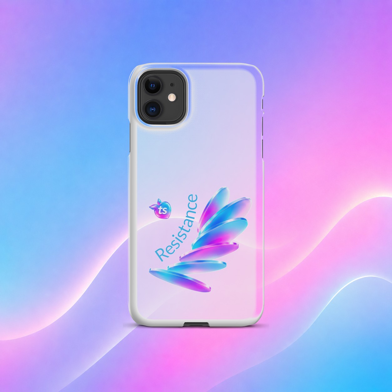 tsgabrielle® • Pride 26 - Motstand • Snap-veske Kompatibel med iPhone® • Hvit • Glanset • Nyeste modeller