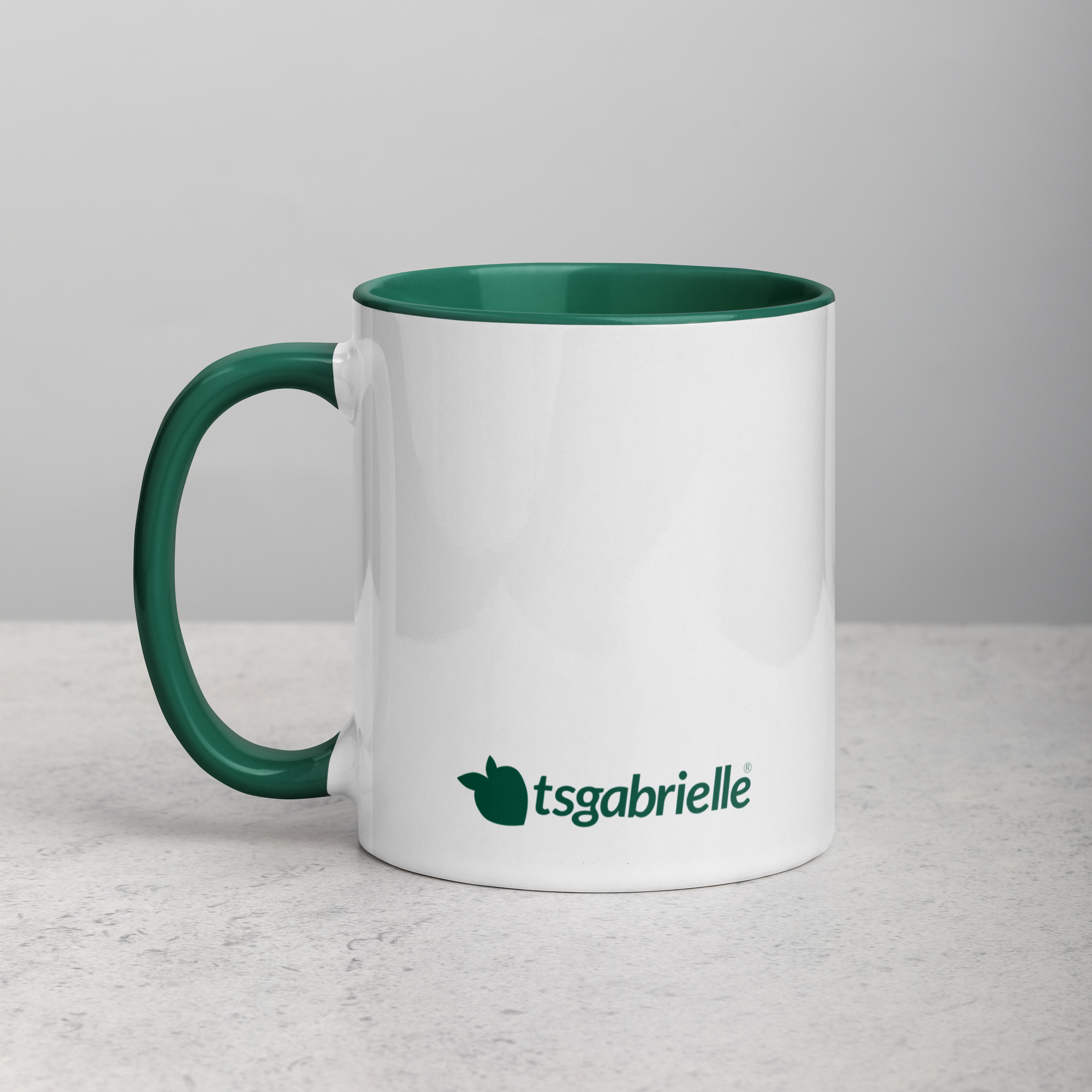 tsgabrielle® • Mug with Color Dark Green Inside • Ceramic • 2 Sizes
