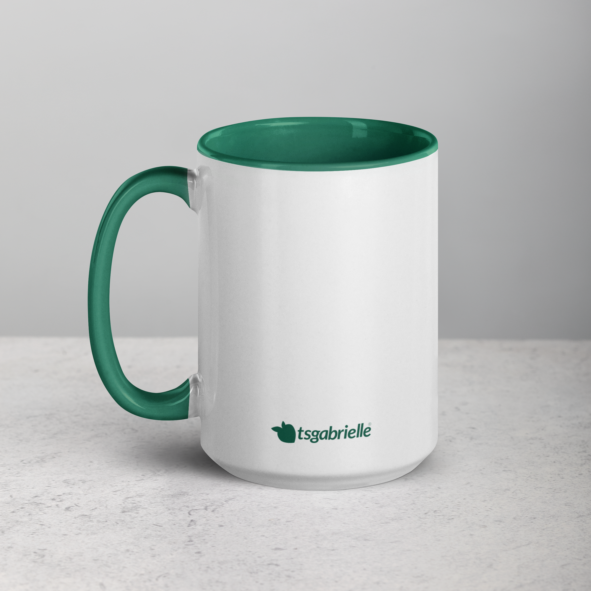 tsgabrielle® • Mug with Color Dark Green Inside • Ceramic • 2 Sizes