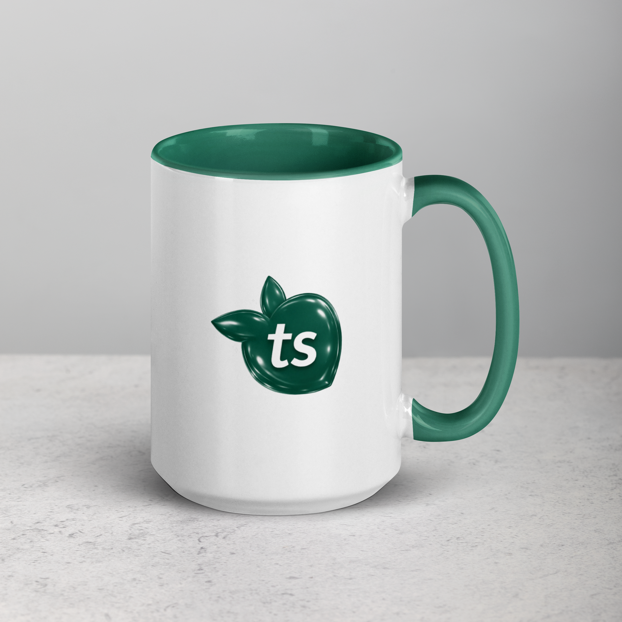 tsgabrielle® • Mug with Color Dark Green Inside • Ceramic • 2 Sizes