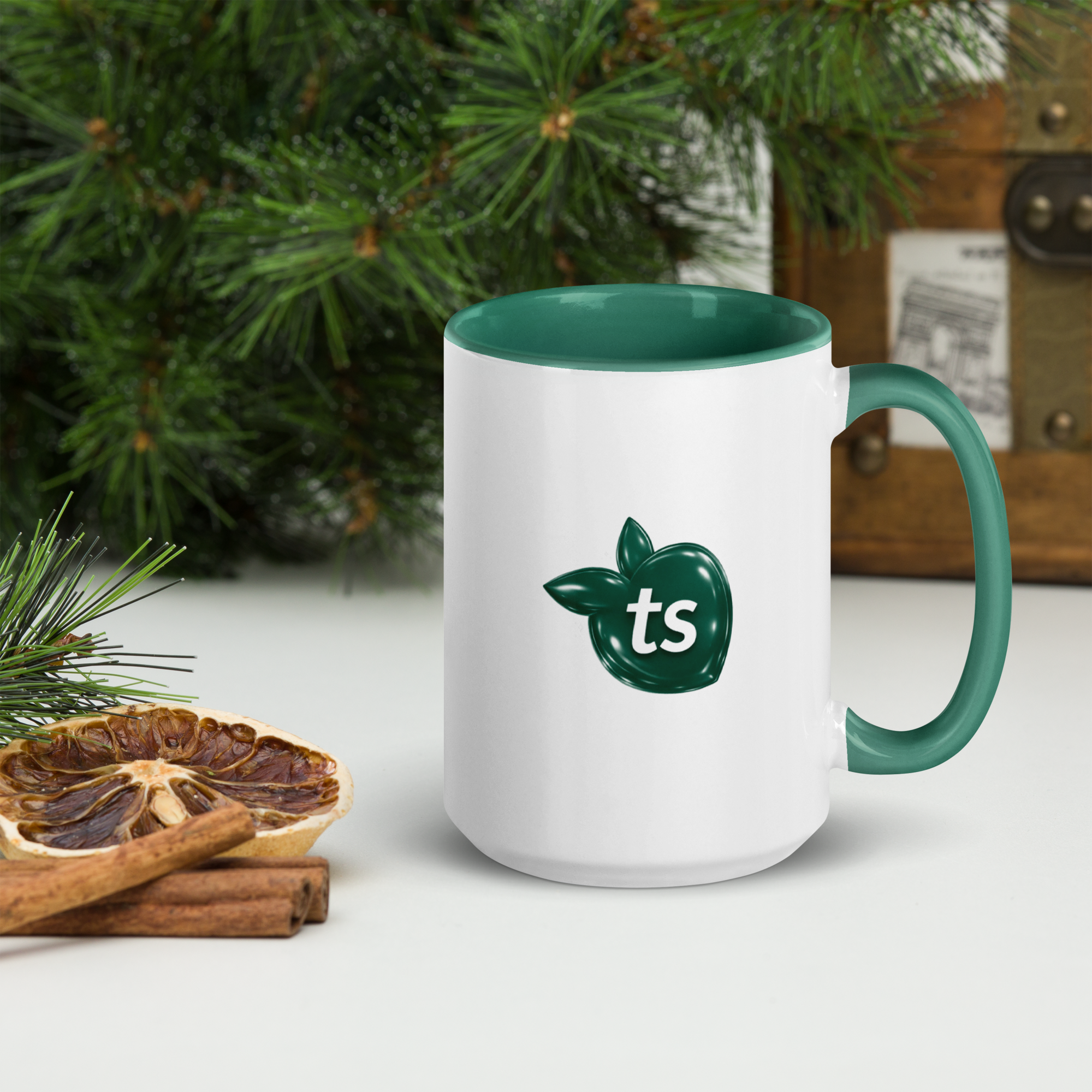 tsgabrielle® • Mug with Color Dark Green Inside • Ceramic • 2 Sizes