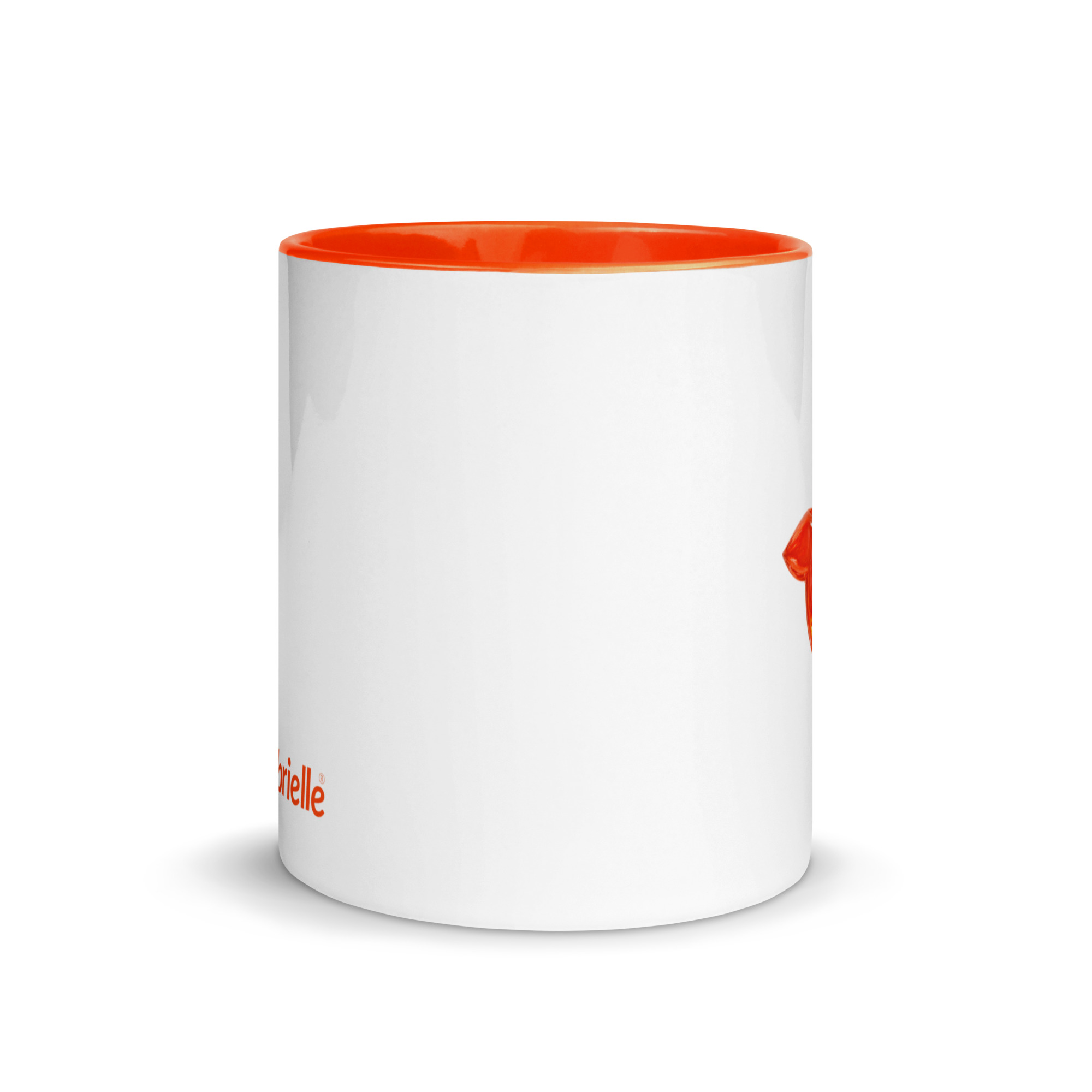 tsgabrielle® • Krus med farge oransje inni • Keramikk • 11 oz