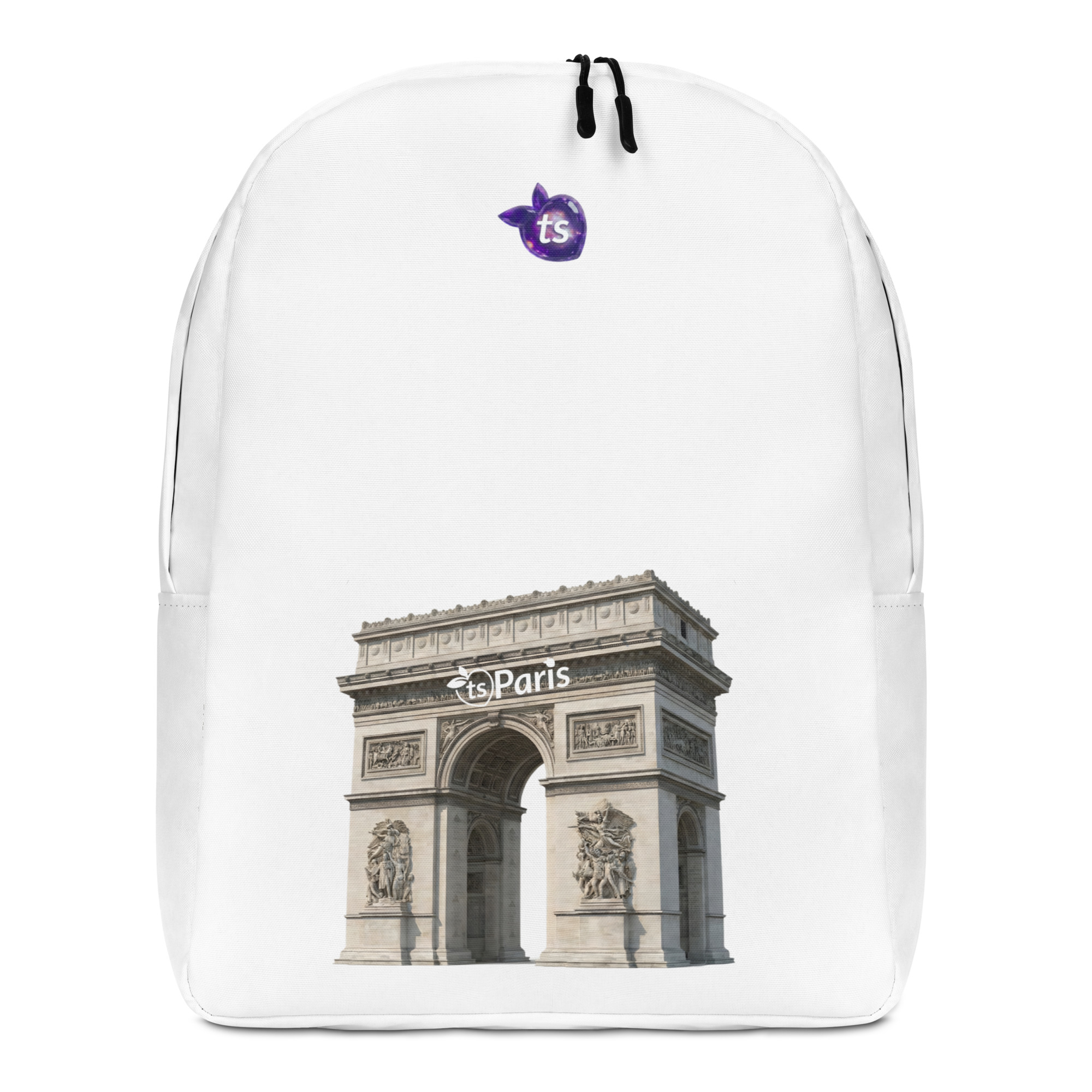 tsgabrielle® • Paris - Triumfbuen • Minimalistisk ryggsekk • Hvit
